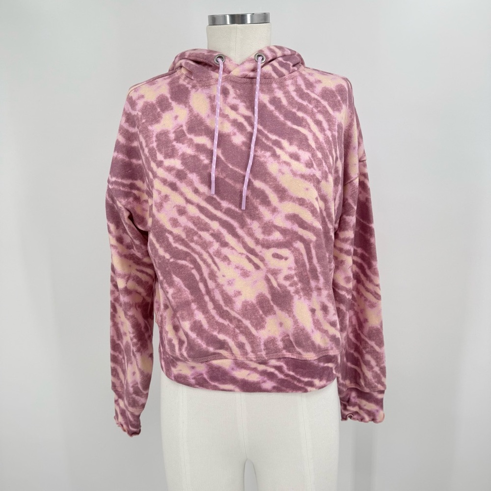 PAIGE Purple, Pink and Cream Tie-Dye Oversized Hoodie Size XS